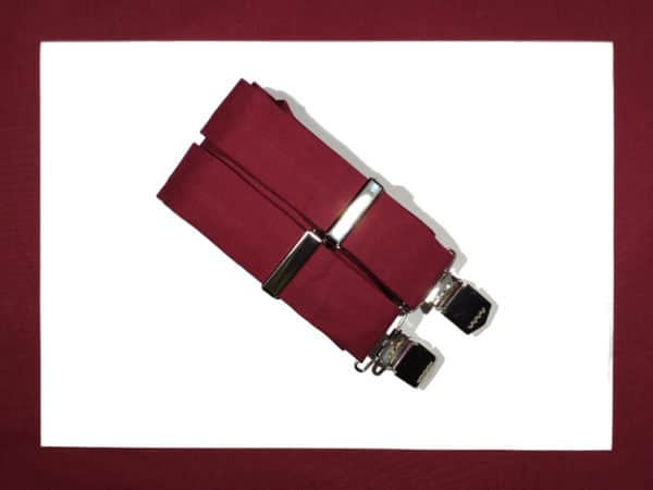bretelles rouge bordeaux