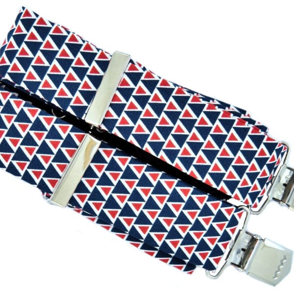 bretelles homme bleu blanc rouge