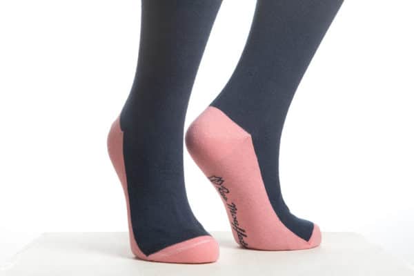 chaussette bleu rose