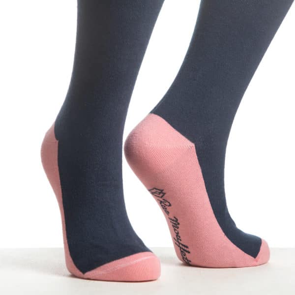 chaussette bleu rose