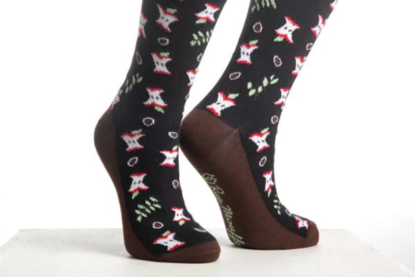 chaussettes marron trognons