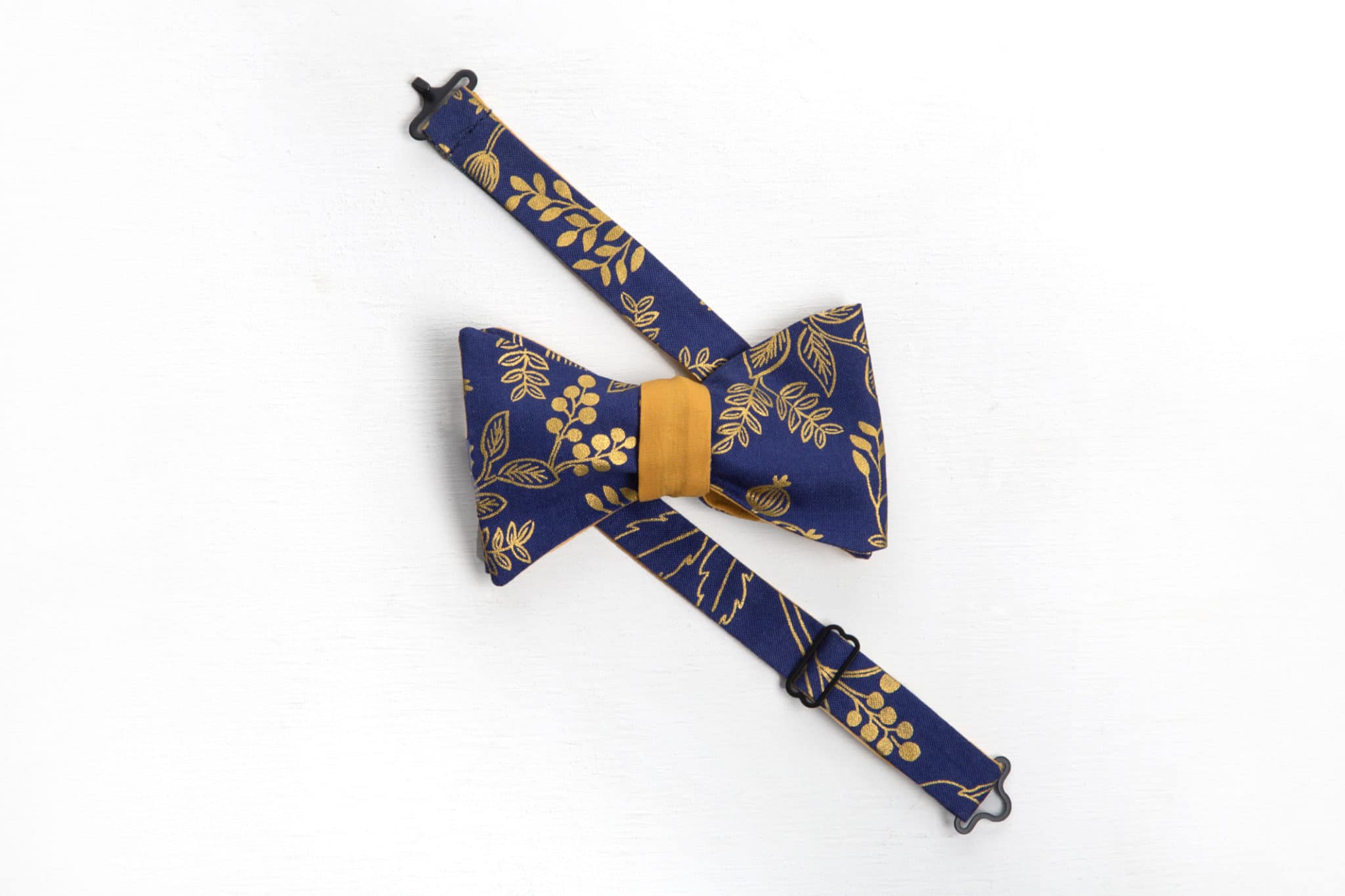 noeud papillon homme bleu et moutarde doré joséphine rue mouffetard noeud papillon bleu doré