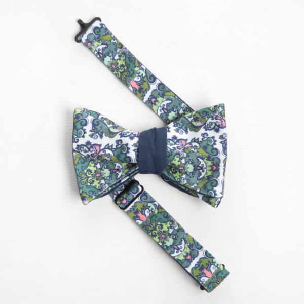 noeud papillon bleu baroque